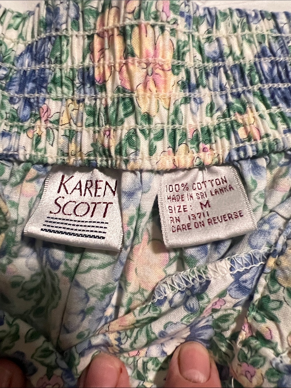 Karen Scott Floral Skirt - Pastel Blue, Green, Pink, Yellow